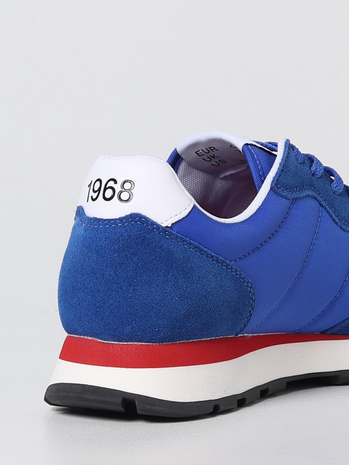 SUN68 SNEAKERS: Sneakers Tom Sun 68 in suede e nylon, Royal - Img 3