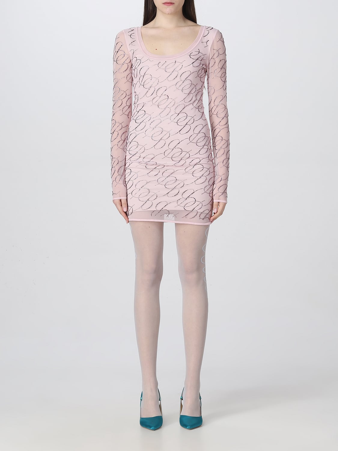 BLUMARINE ABITO: Abito Blumarine in tessuto stretch, Rosa - Img 1