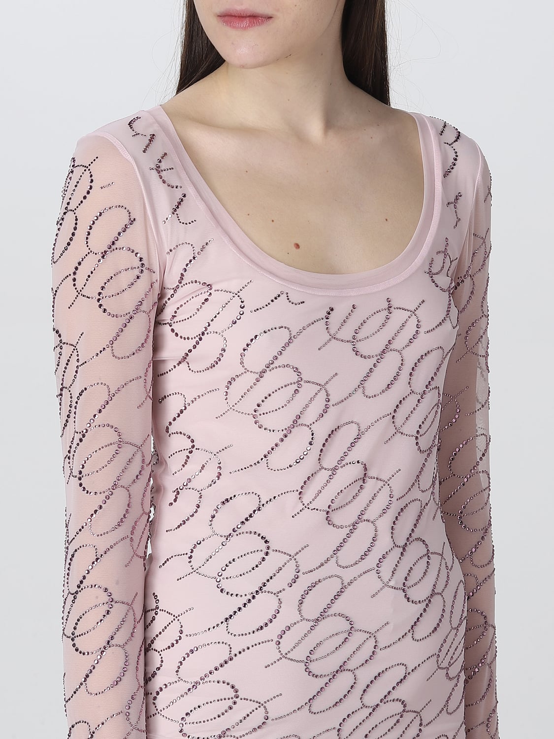 BLUMARINE ABITO: Abito Blumarine in tessuto stretch, Rosa - Img 4