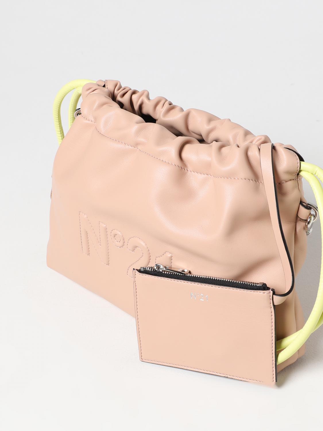 N° 21 CLUTCH: Clutch N°21 in pelle liscia, Nudo - Img 3