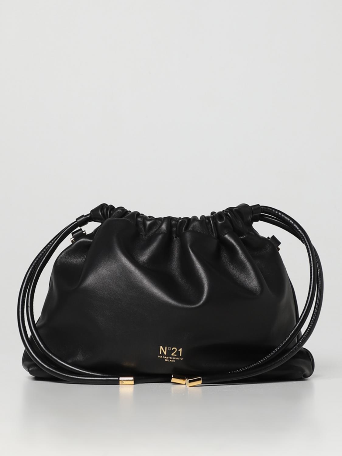 N° 21 BORSA A MANO: Clutch N°21 in pelle liscia, Nero - Img 1