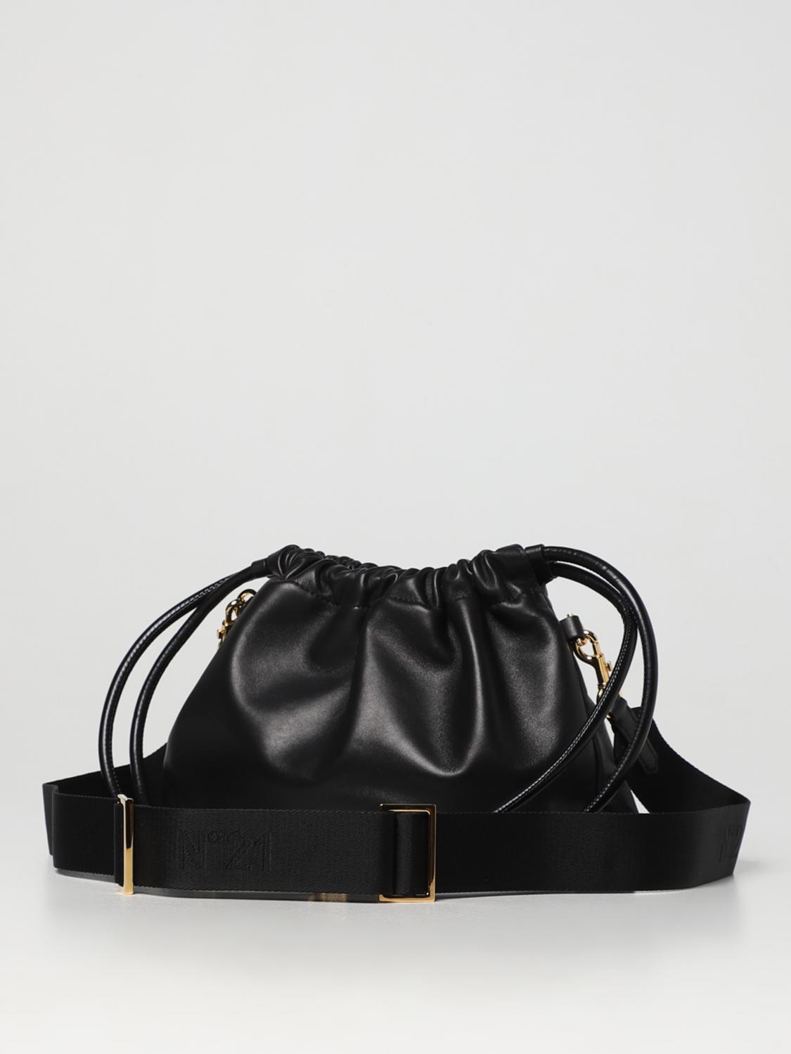 N° 21 BORSA A MANO: Clutch N°21 in pelle liscia, Nero - Img 3