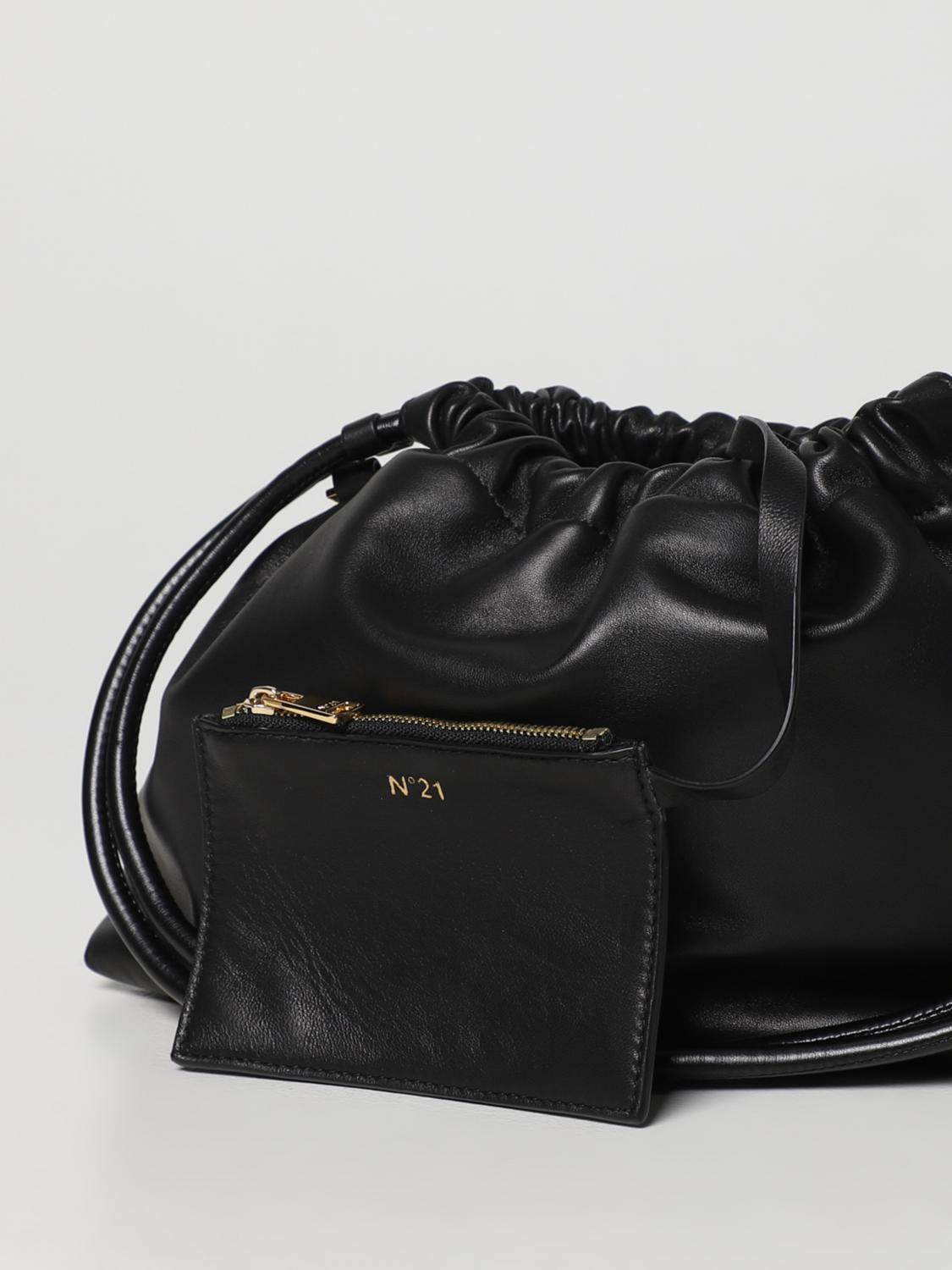 N° 21 BORSA A MANO: Clutch N°21 in pelle liscia, Nero - Img 4