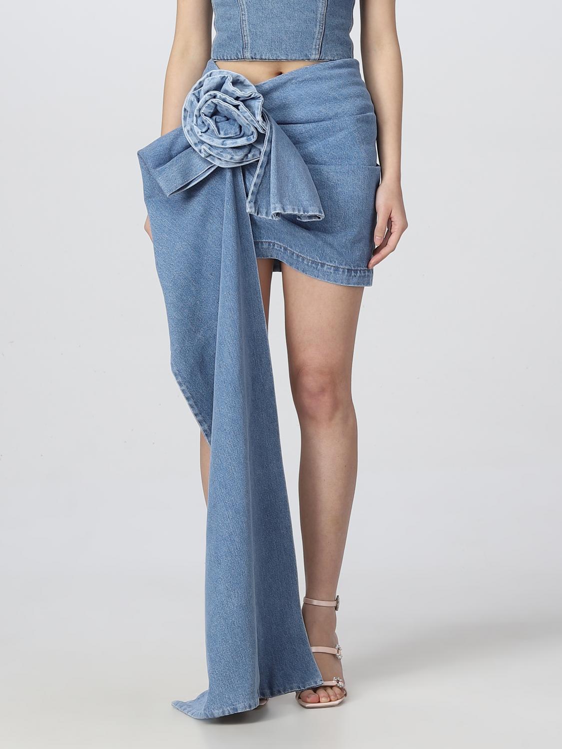 Magda Butrym Blue Copper Midi Skirt