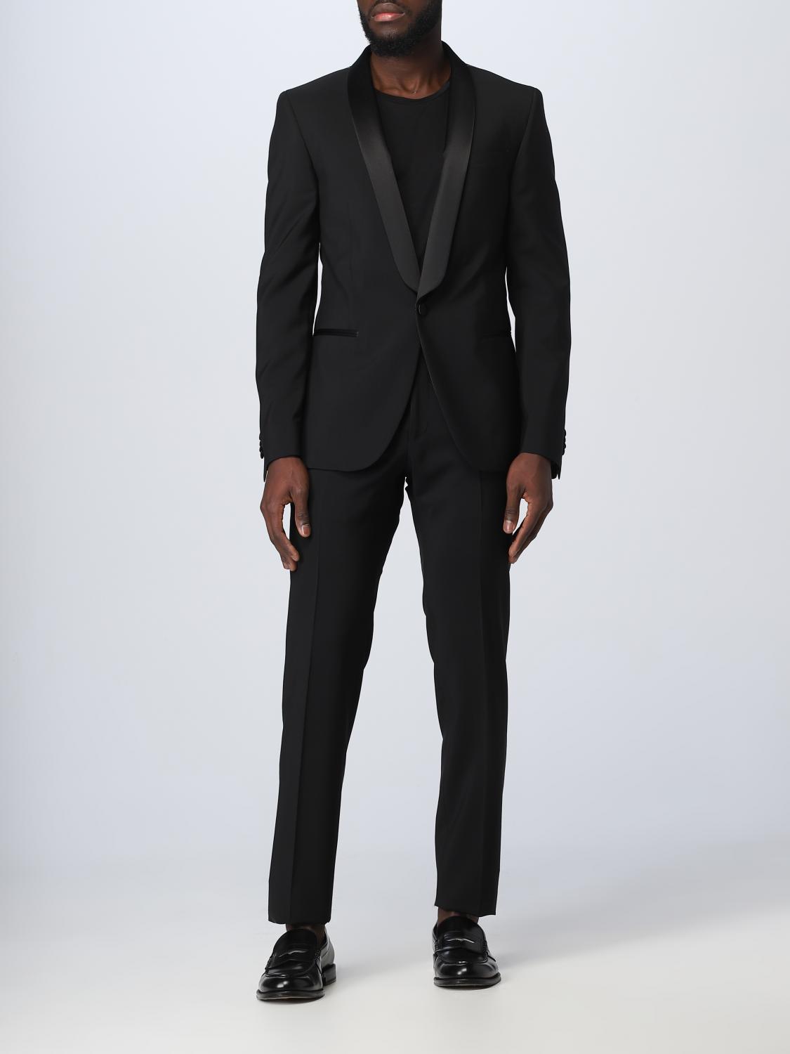 CORNELIANI 수트: 수트 남성 Corneliani, 블랙 - Img 2