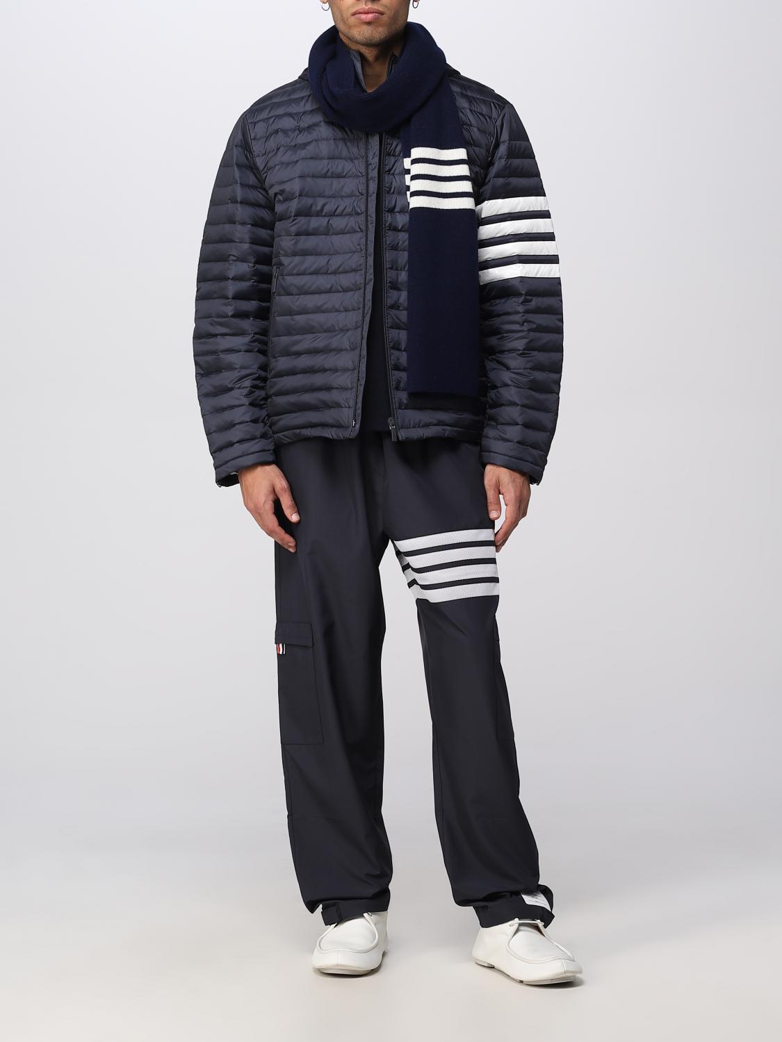 THOM BROWNE BUFANDA: Bufanda hombre Thom Browne, Azul Oscuro - Img 4