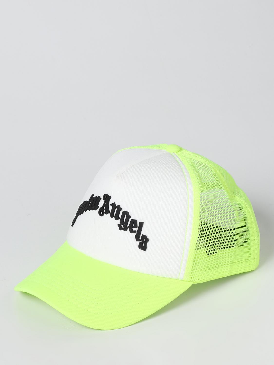 PALM ANGELS CAPPELLO: Cappello Palm Angels in cotone e mesh, Giallo - Img 1