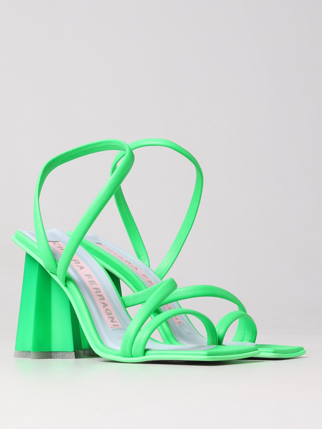 CHIARA FERRAGNI SANDALEN MIT ABSATZ: Flache sandalen damen Chiara Ferragni, Grün - Img 2