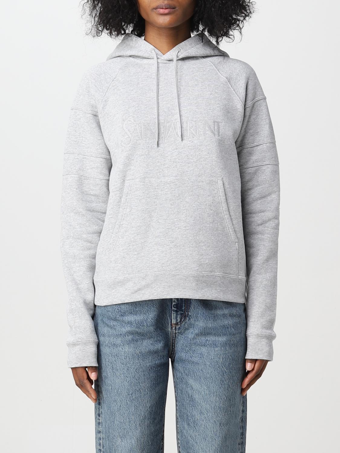 SAINT LAURENT SUDADERA: Sudadera mujer Saint Laurent, Gris - Img 1
