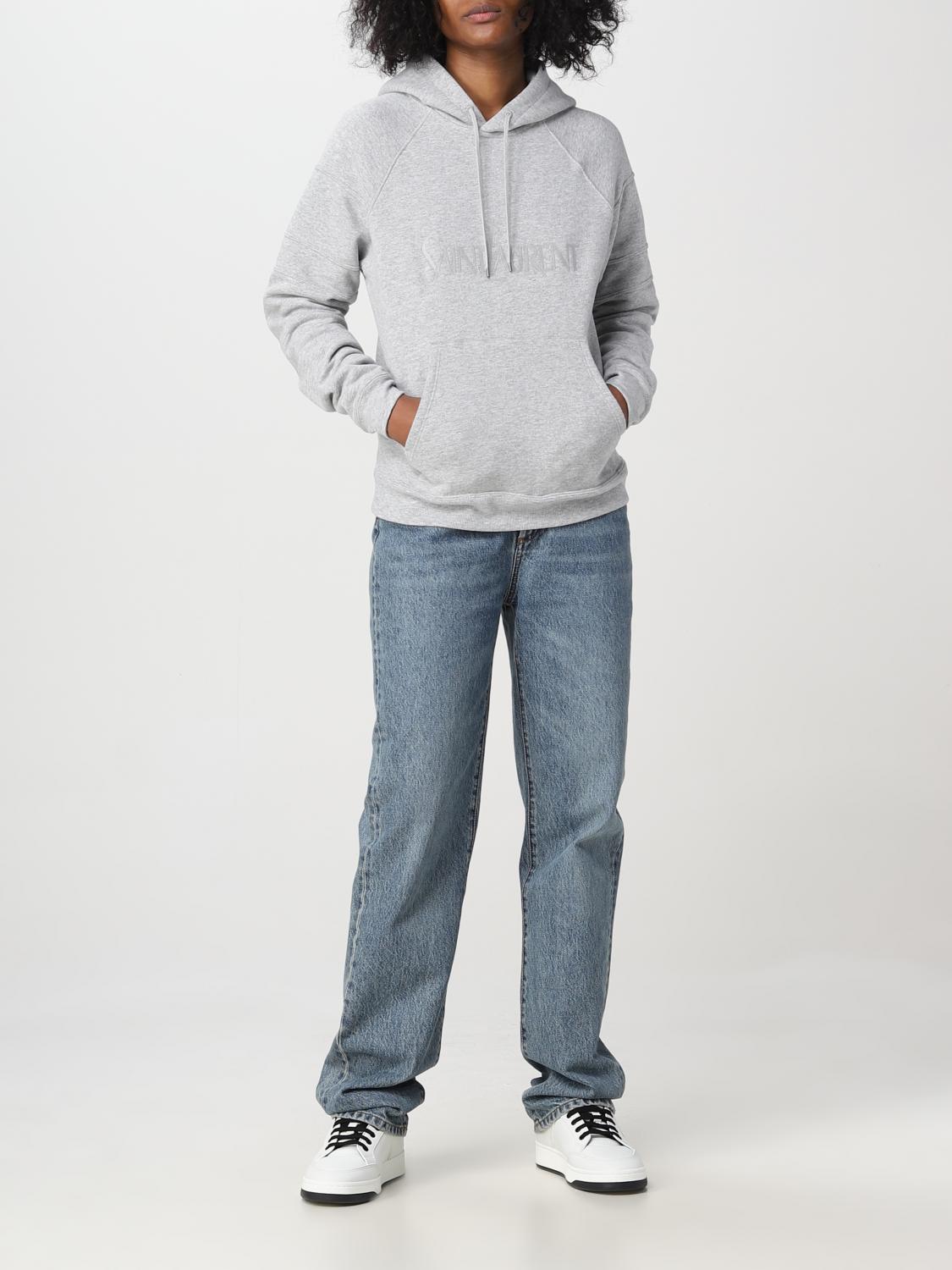 SAINT LAURENT SUDADERA: Sudadera mujer Saint Laurent, Gris - Img 2