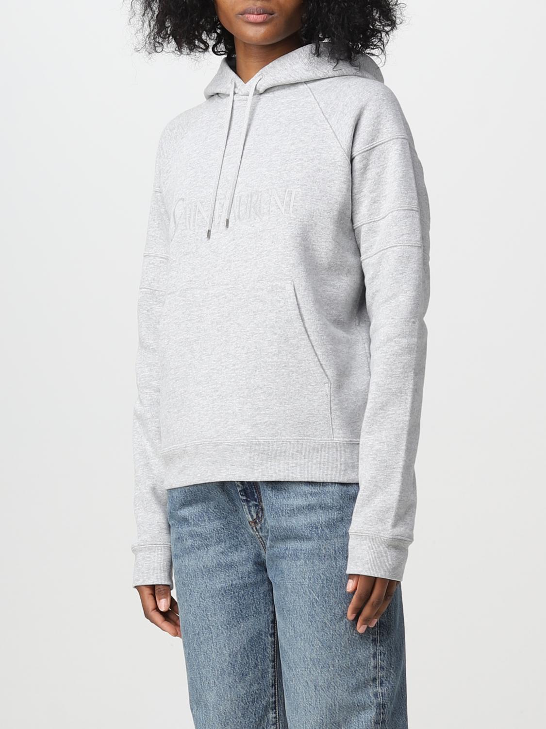 SAINT LAURENT SUDADERA: Sudadera mujer Saint Laurent, Gris - Img 4