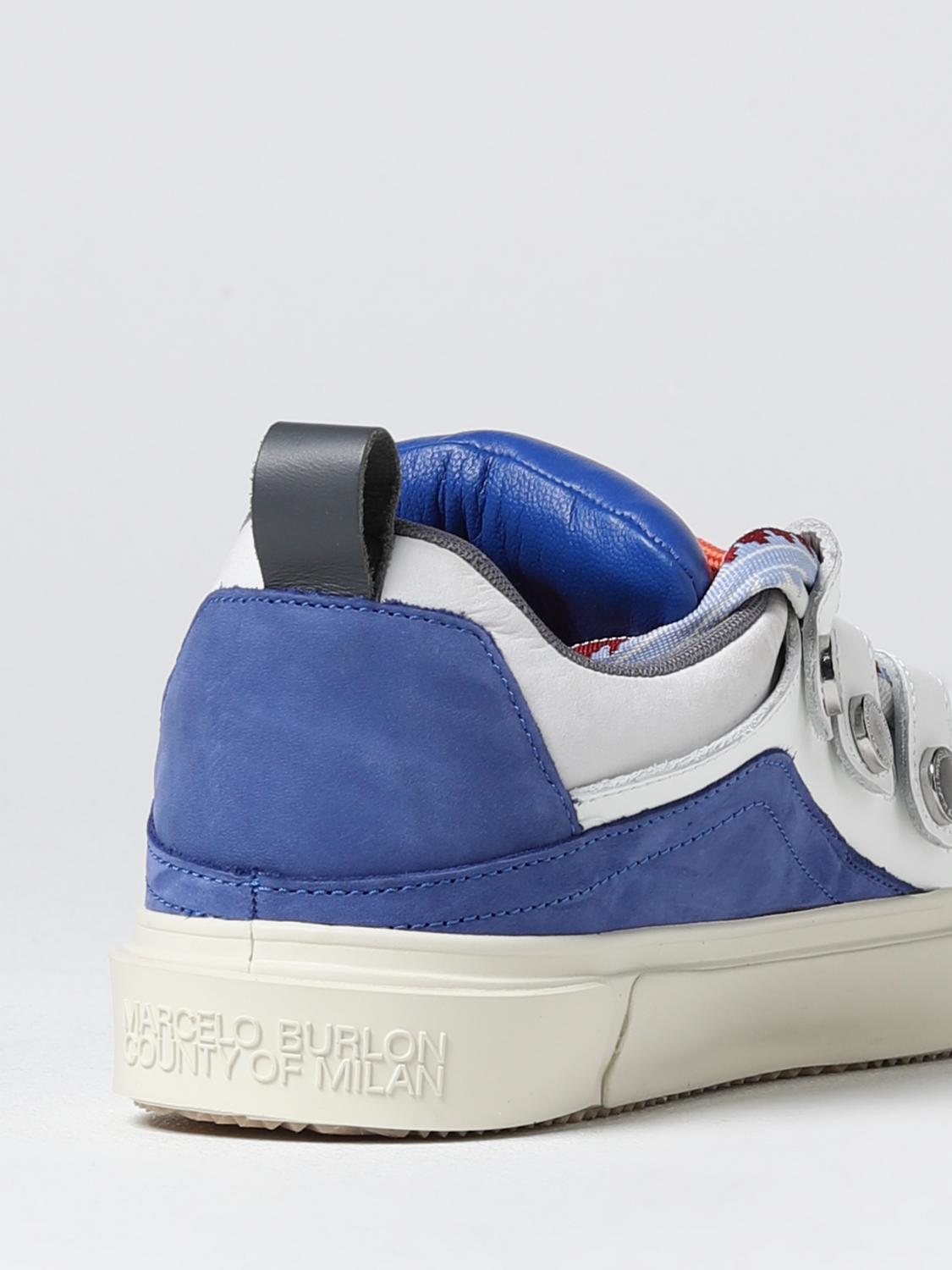 スニーカー MARCELO BURLON Men Sneakers CMIA097S23LEA0014501 Blue Marcelo Burlon County Of Milan Outlet: Shoes men - Blue