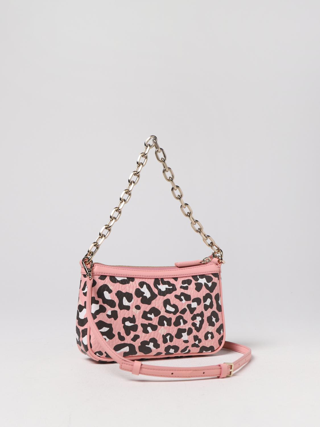 MCM BORSA MINI: Borsa Mcm in pelle sintetica stampa animalier, Rosa - Img 2