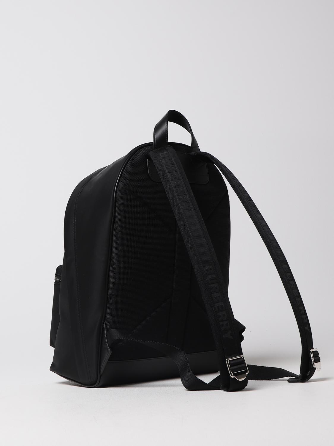 BURBERRY BACKPACK: Burberry backpack in nylon and leather, Black - Img 2