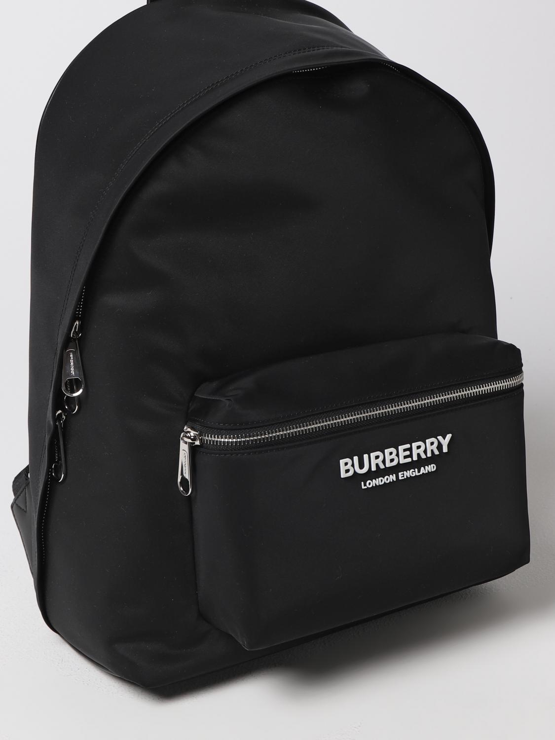 BURBERRY BACKPACK: Burberry backpack in nylon and leather, Black - Img 3