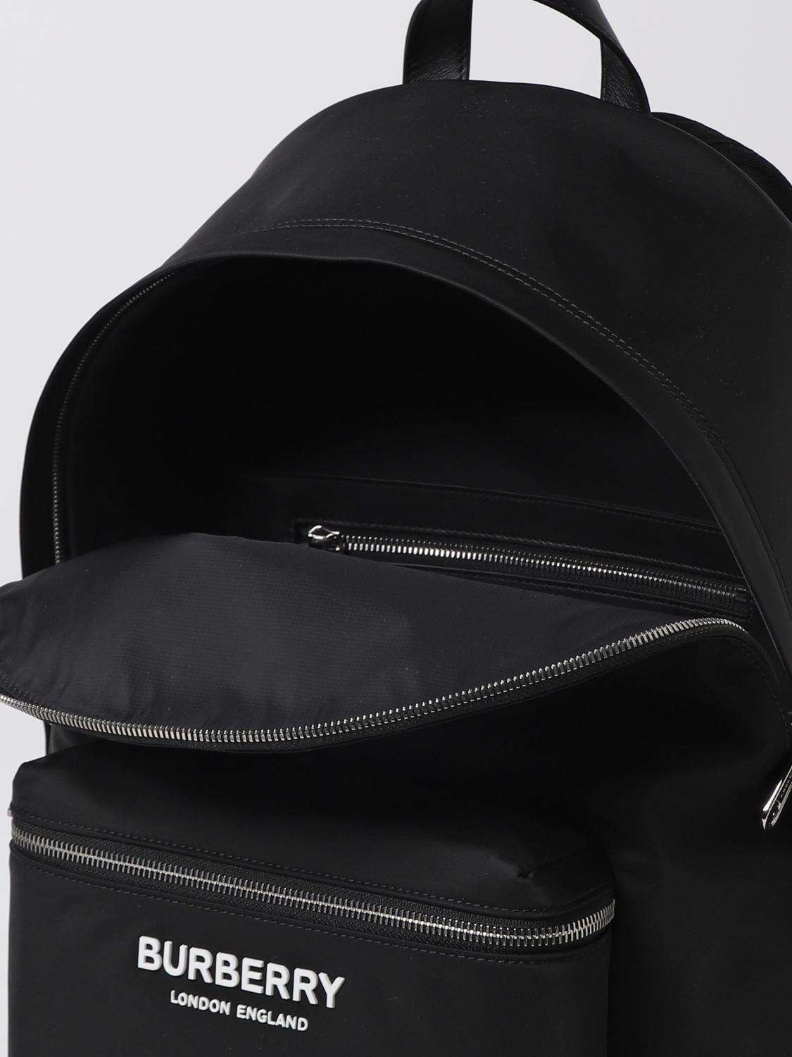 BURBERRY BACKPACK: Burberry backpack in nylon and leather, Black - Img 4