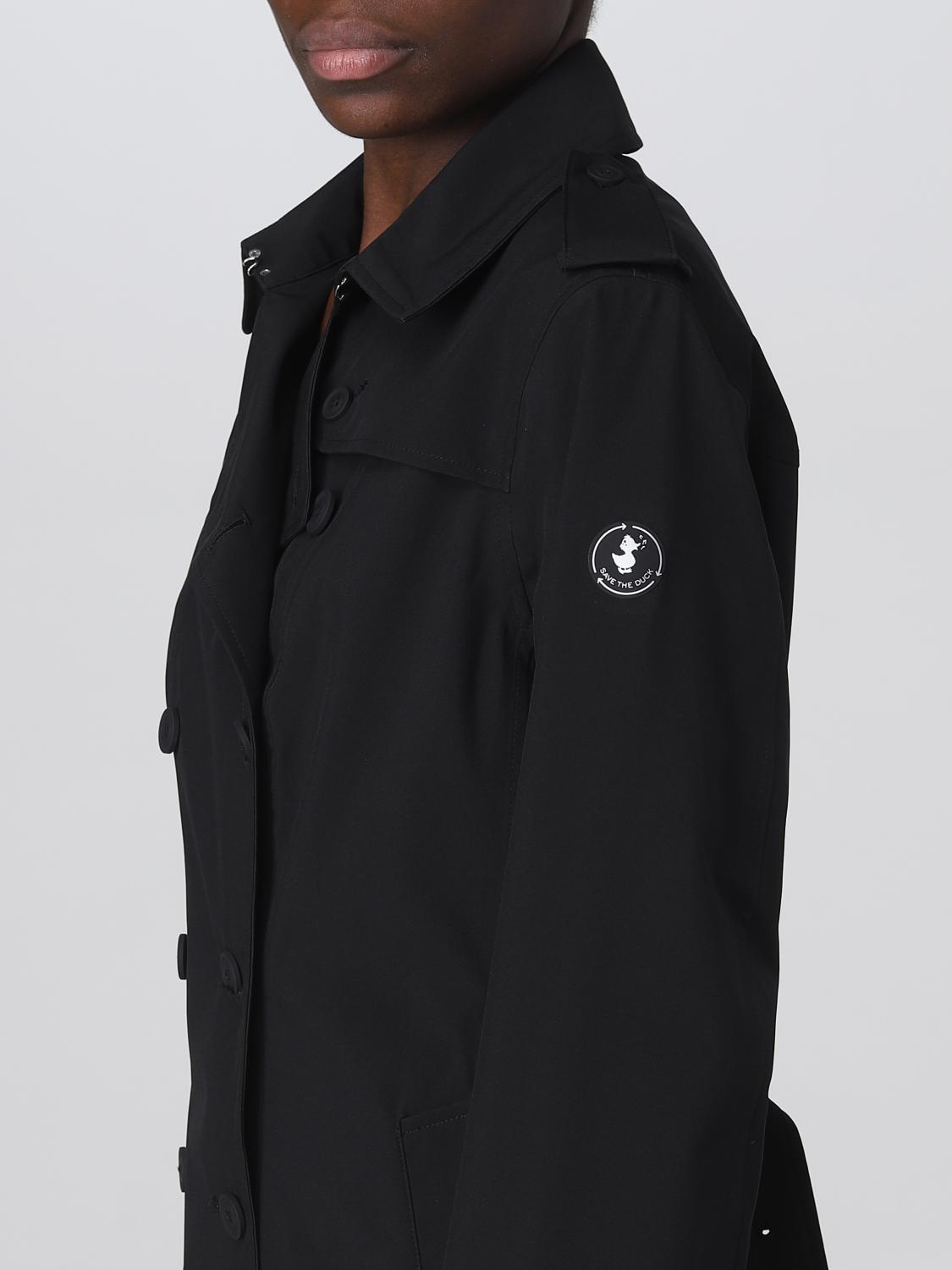 SAVE THE DUCK TRENCH: Cappotto donna Save The Duck, Nero - Img 4