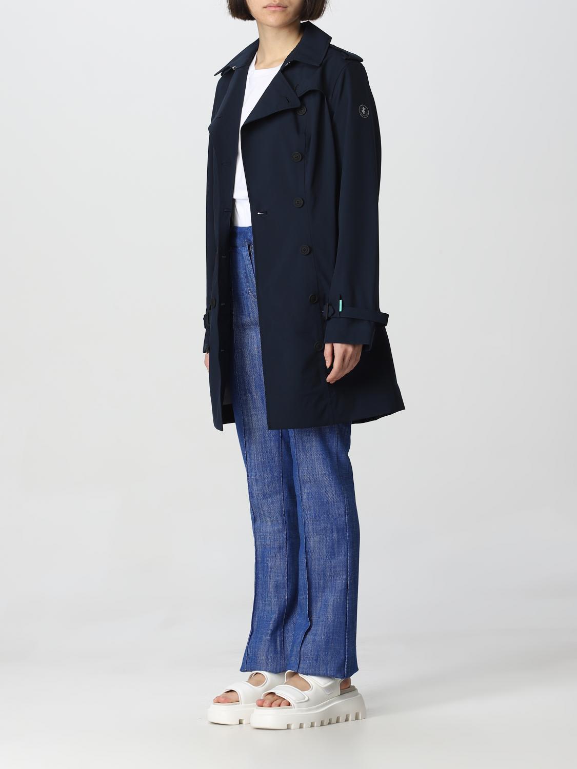 SAVE THE DUCK GABARDINA: Abrigo mujer Save The Duck, Azul Oscuro 1 - Img 3