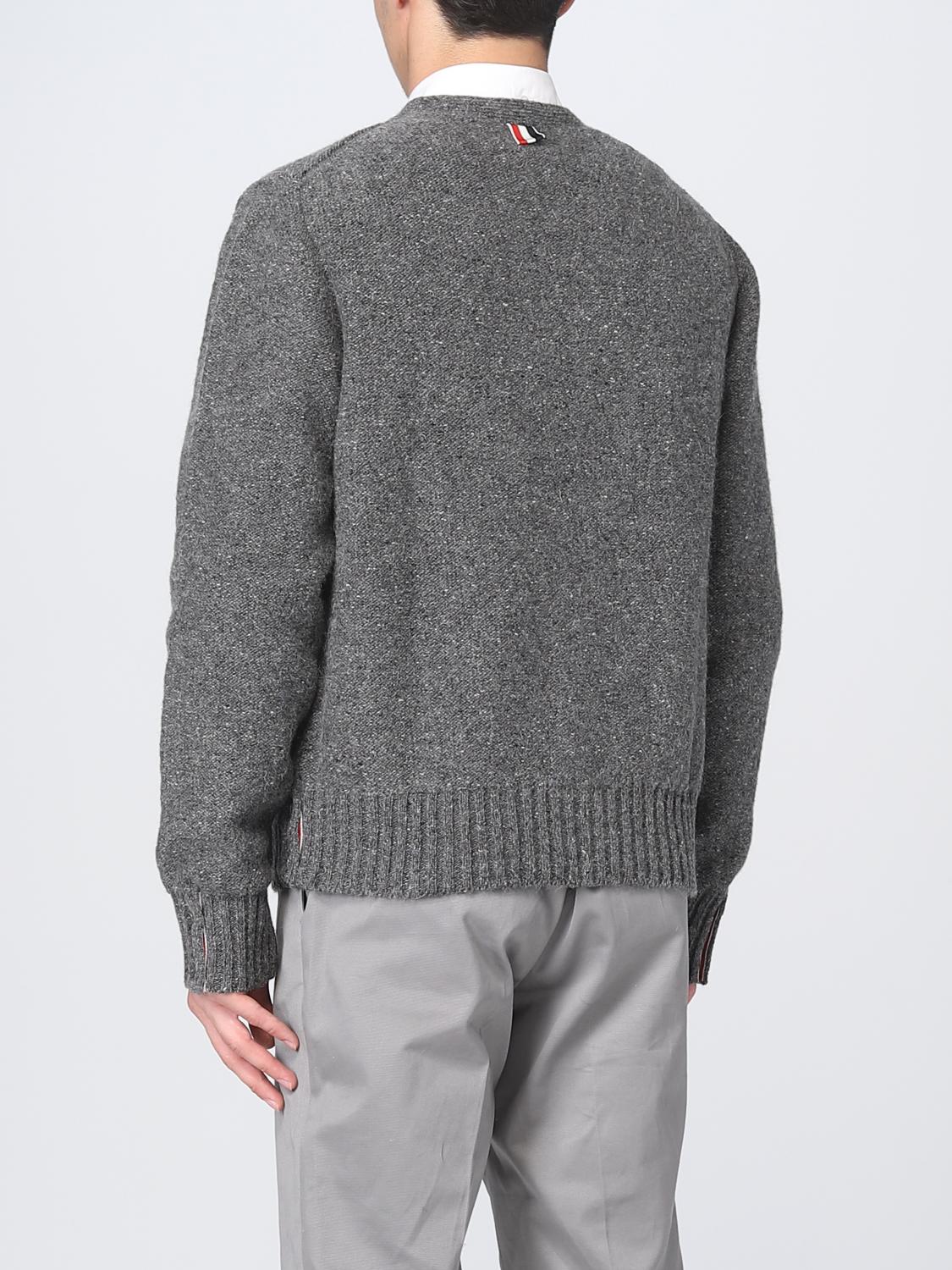 THOM BROWNE CARDIGAN: Thom Browne wool blend cardigan, Grey - Img 3