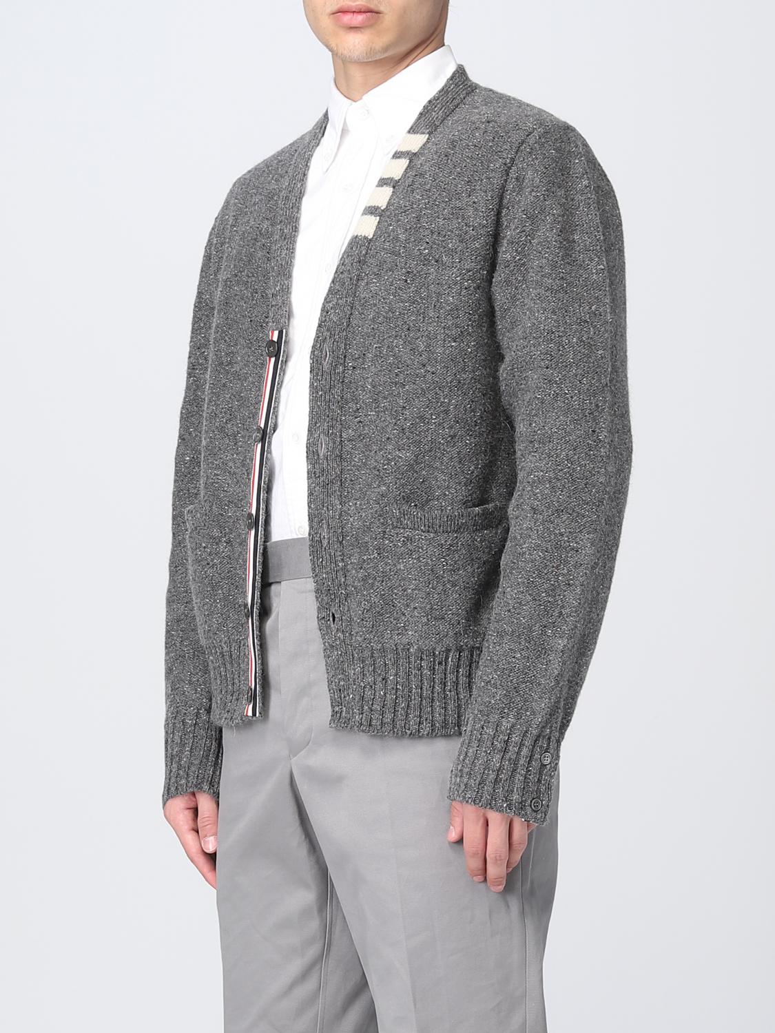 THOM BROWNE CARDIGAN: Thom Browne wool blend cardigan, Grey - Img 4