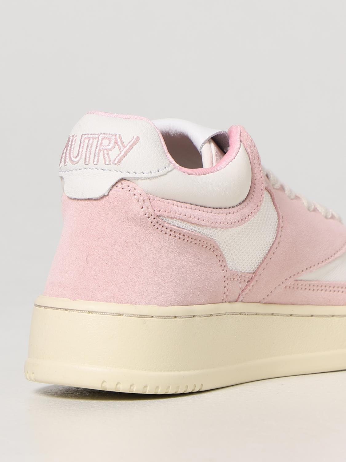AUTRY SNEAKERS: Autry Open Mid sneakers in leather and mesh, Pink - Img 3