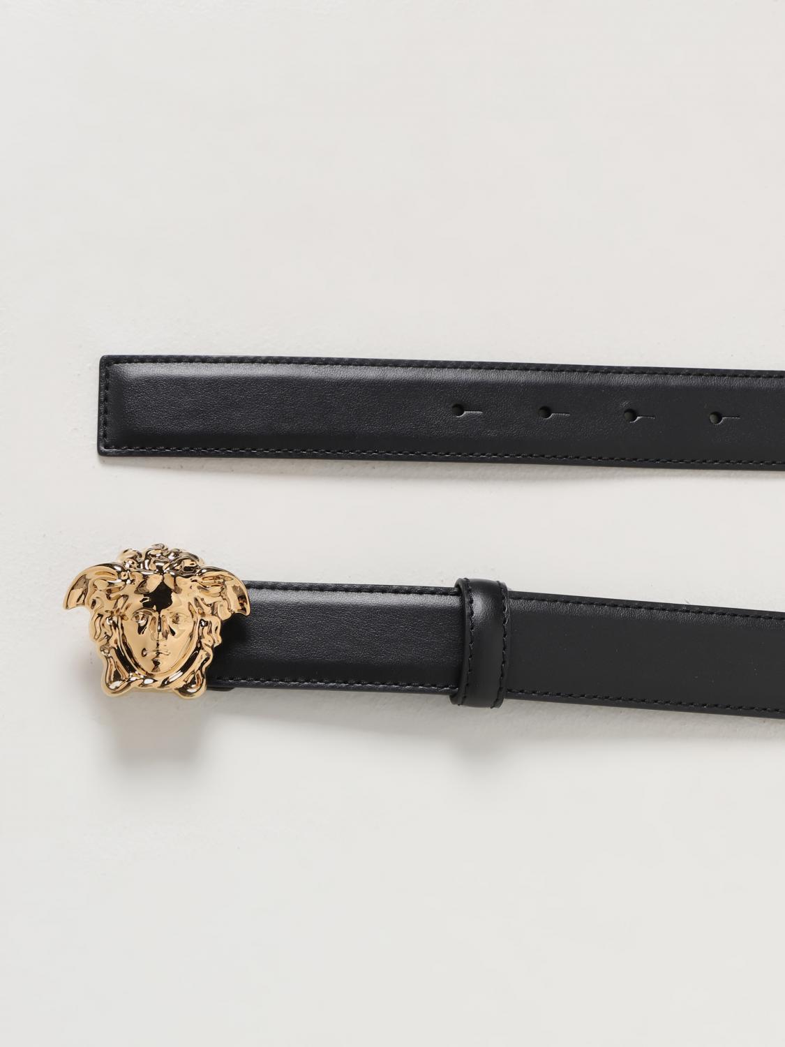 Versace Medusa leather belt - Black | DCU4747DVTP1 | GIGLIO.COM