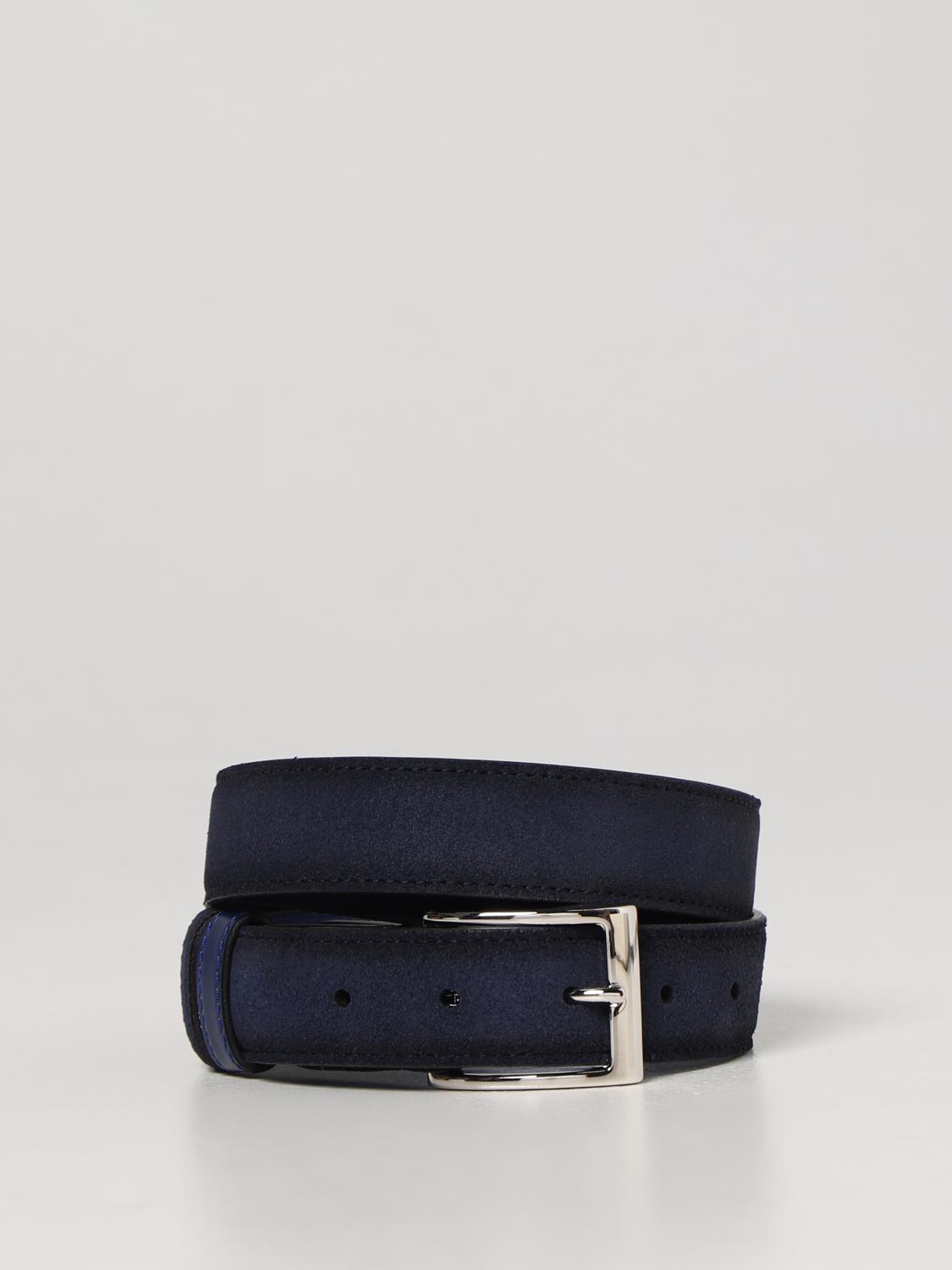 HOGAN BELT: Hogan reversible leather belt, Blue - Img 1