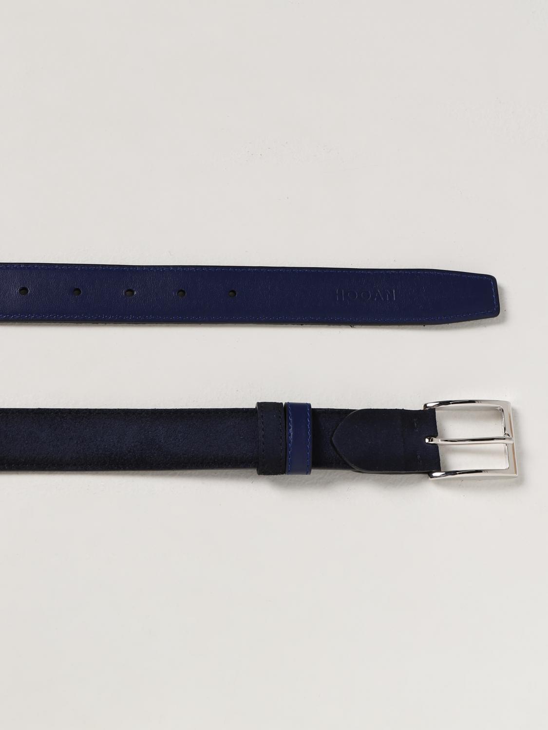 HOGAN BELT: Hogan reversible leather belt, Blue - Img 2