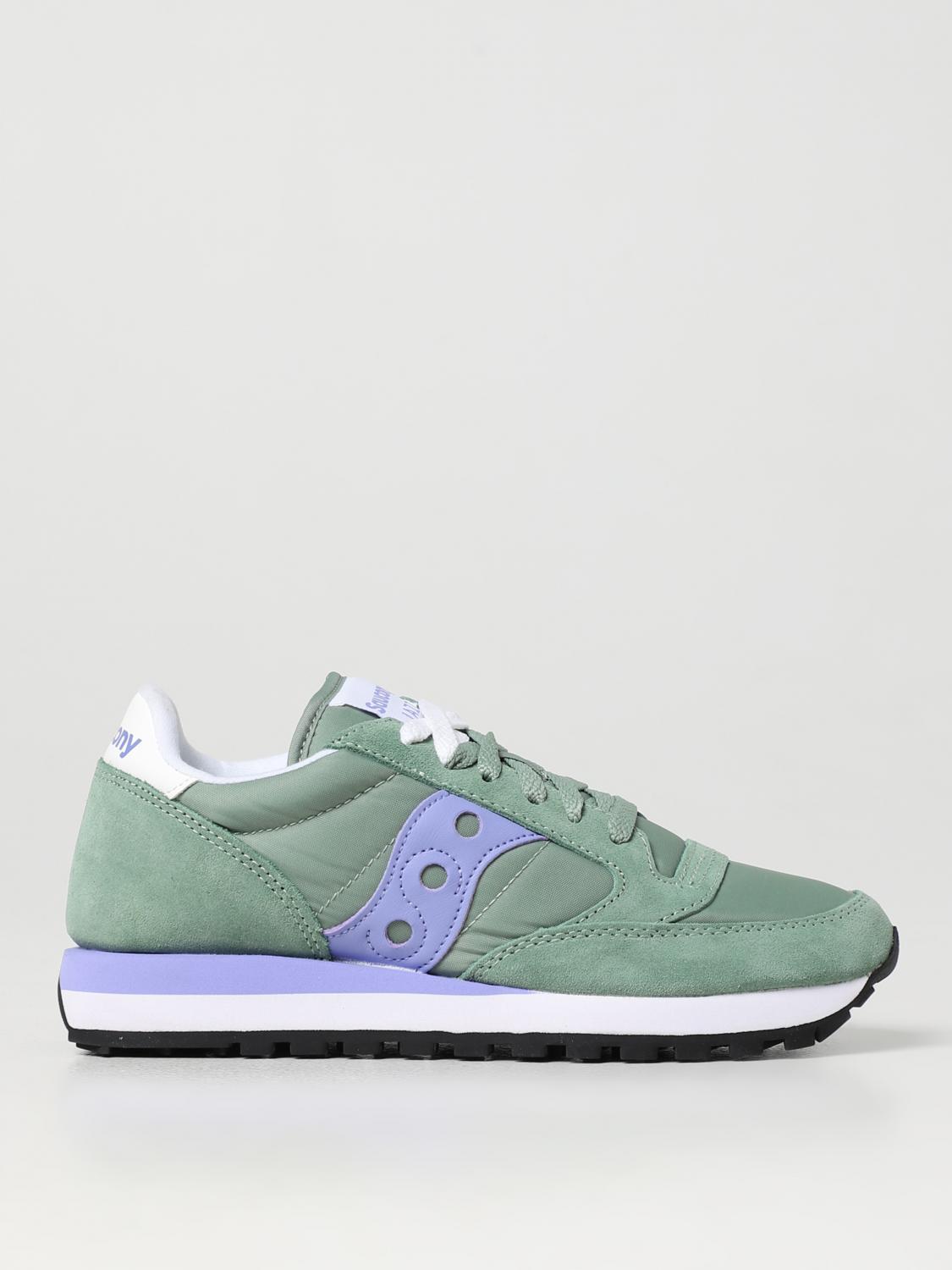 SAUCONY SNEAKERS: Sneakers Jazz Original Saucony in camoscio e nylon, Verde - Img 1