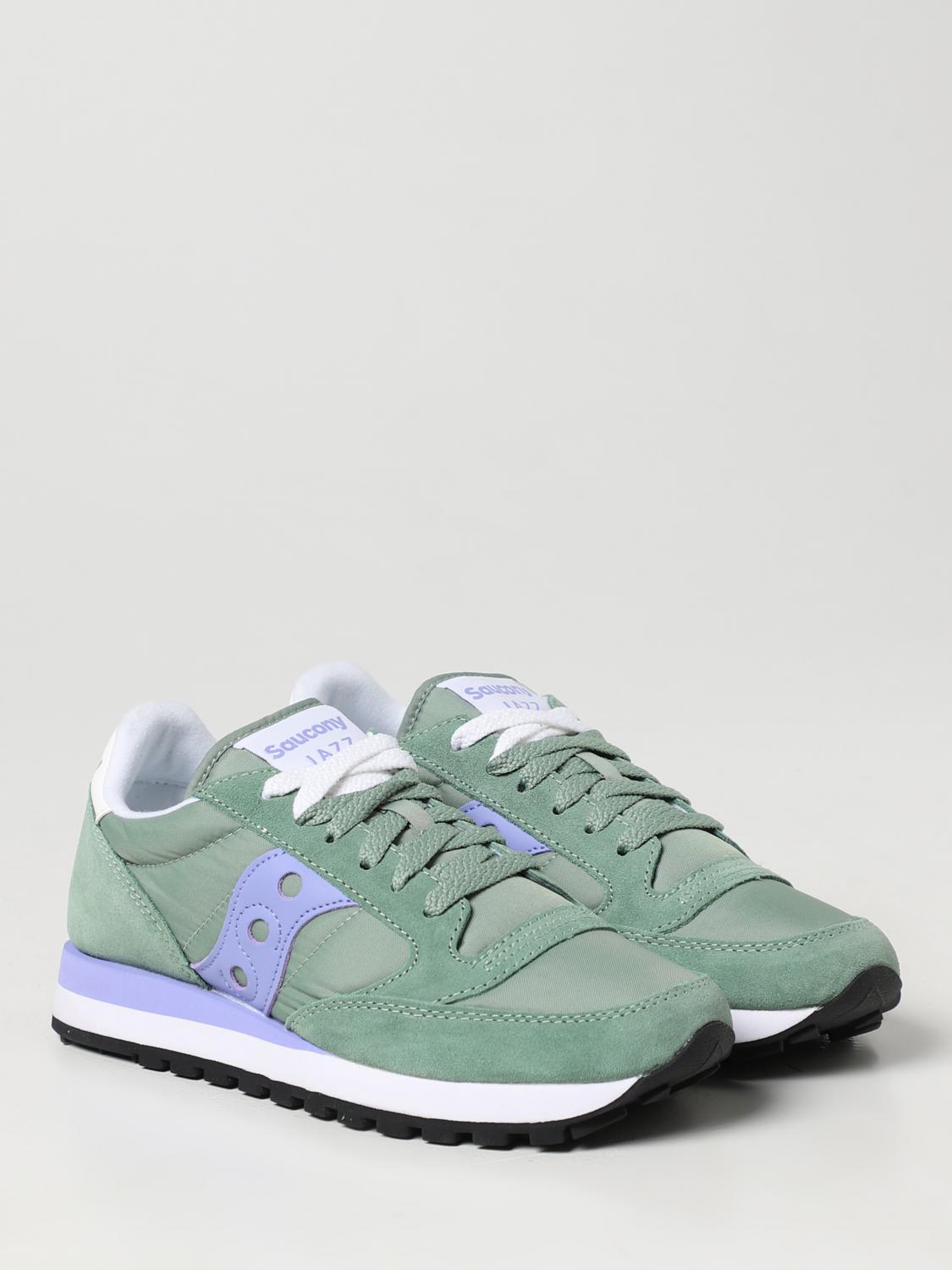 SAUCONY SNEAKERS: Sneakers Jazz Original Saucony in camoscio e nylon, Verde - Img 2