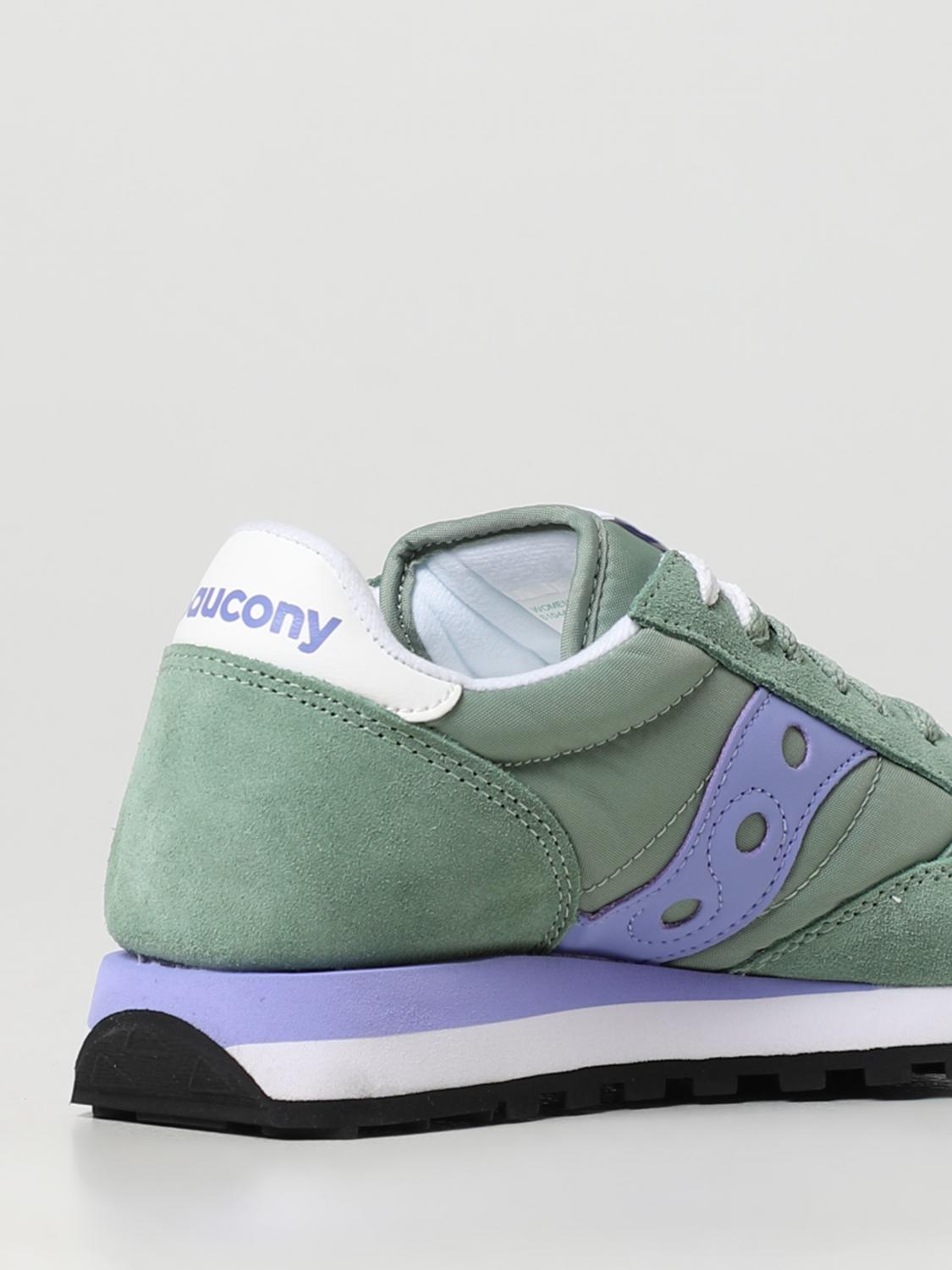SAUCONY SNEAKERS: Sneakers Jazz Original Saucony in camoscio e nylon, Verde - Img 3