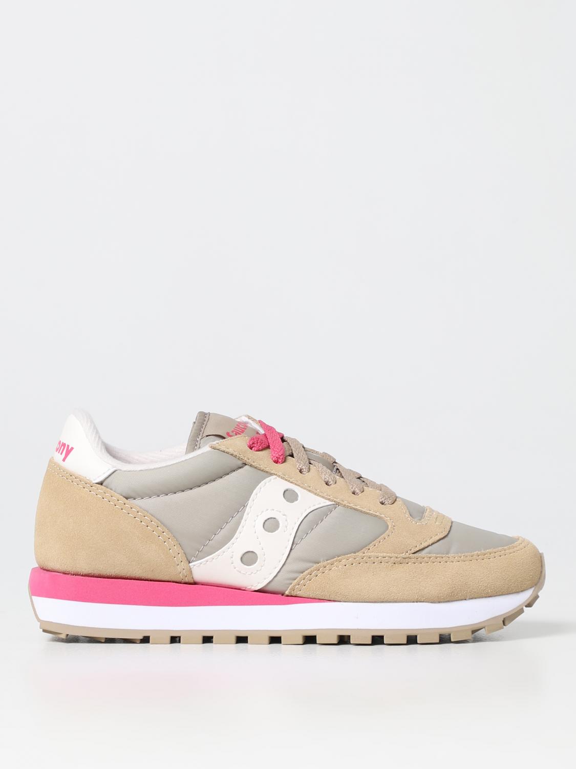SAUCONY SNEAKERS: Sneakers Jazz Original Saucony in camoscio e nylon, Kaki - Img 1