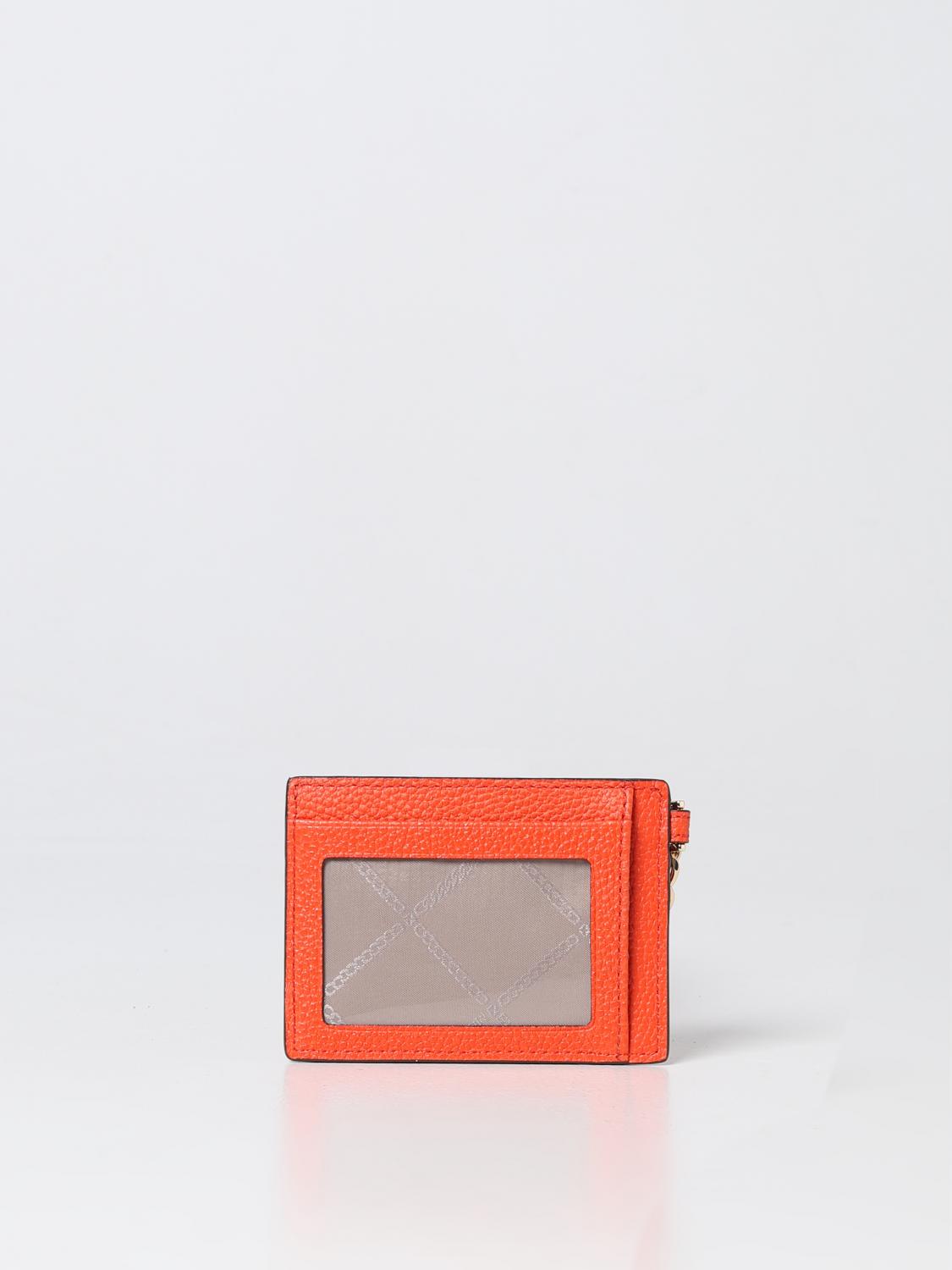 MICHAEL KORS WALLET: Michael Kors card holder in grained leather, White - Img 2