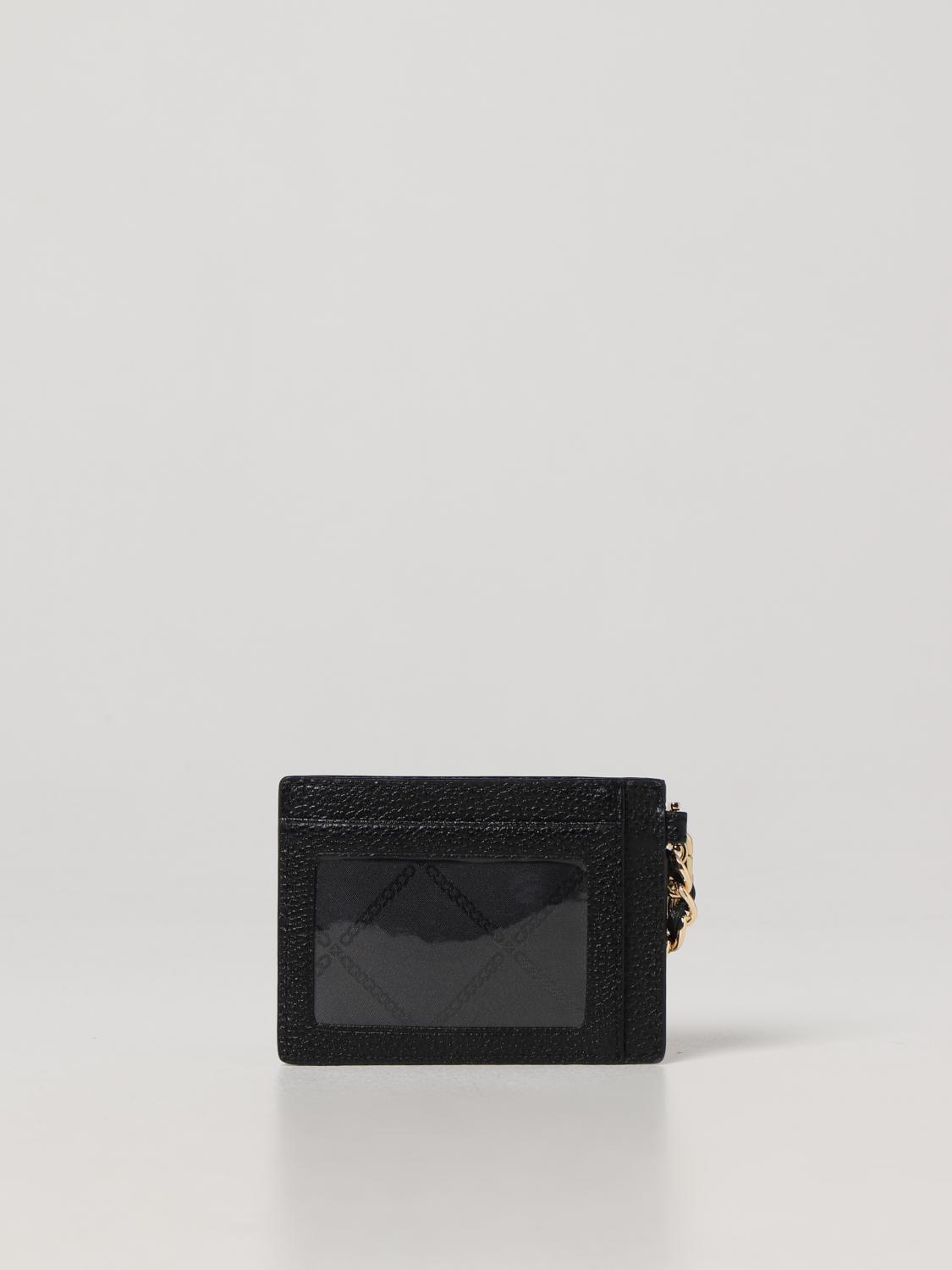 MICHAEL KORS WALLET: Michael Kors card holder in grained leather, Black - Img 2