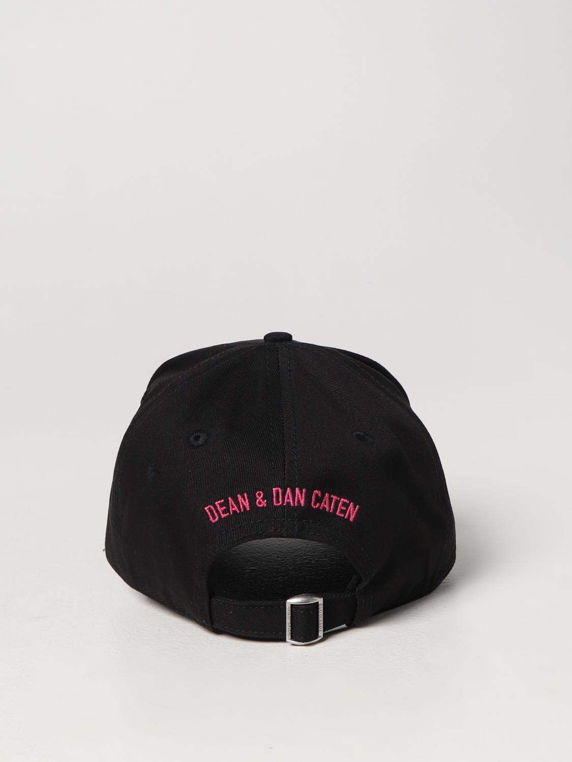 DSQUARED2 HAT: Icon Dsquared2 cap in cotton, Black - Img 3