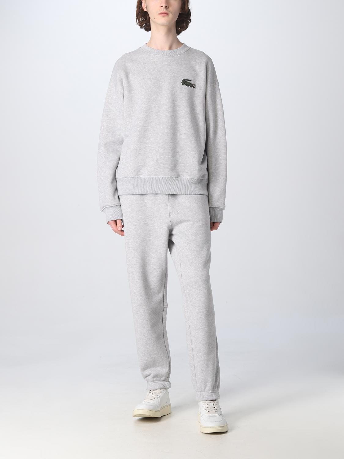LACOSTE FELPA: Felpa tricolor Lacoste in cotone, Grigio - Img 2