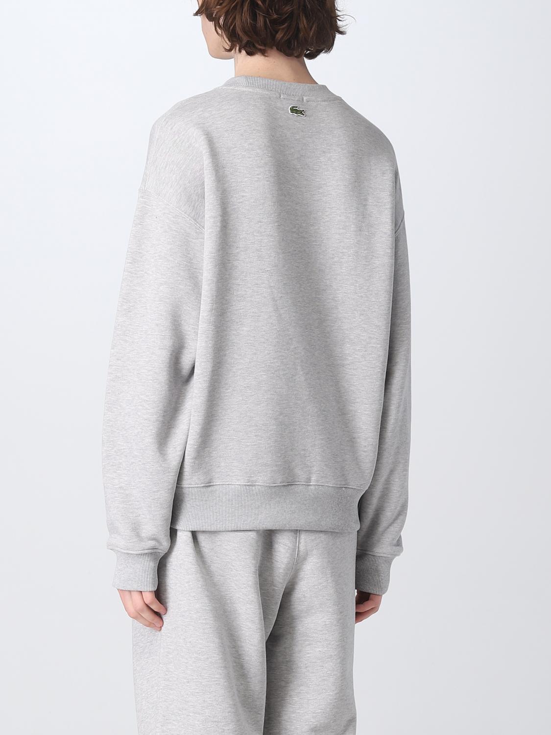 LACOSTE FELPA: Felpa tricolor Lacoste in cotone, Grigio - Img 3