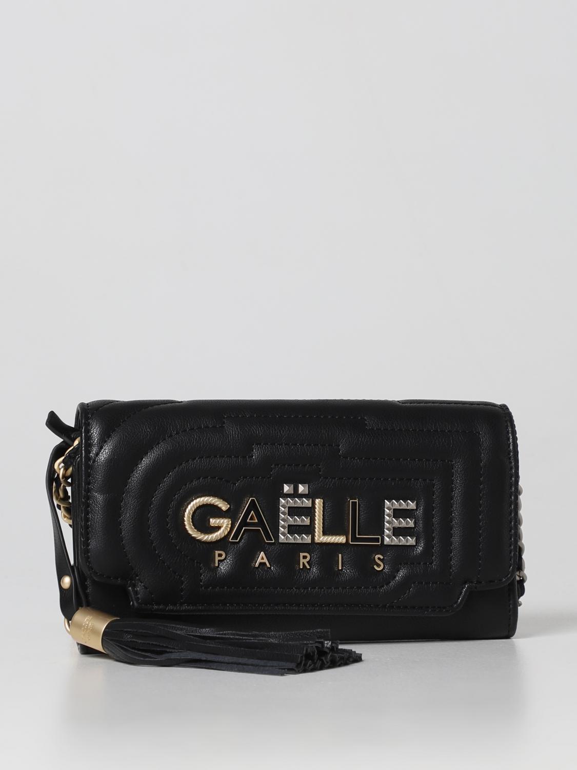 GAËLLE PARIS BORSA A TRACOLLA: Borsa wallet Gaëlle Paris in pelle sintetica, Nero - Img 1