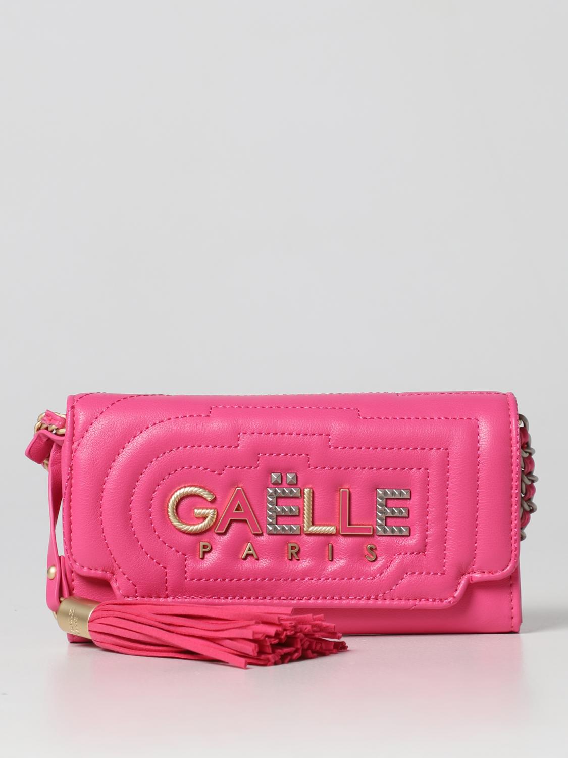 GAËLLE PARIS BORSA A TRACOLLA: Borsa wallet Gaëlle Paris in pelle sintetica, Fuxia - Img 1