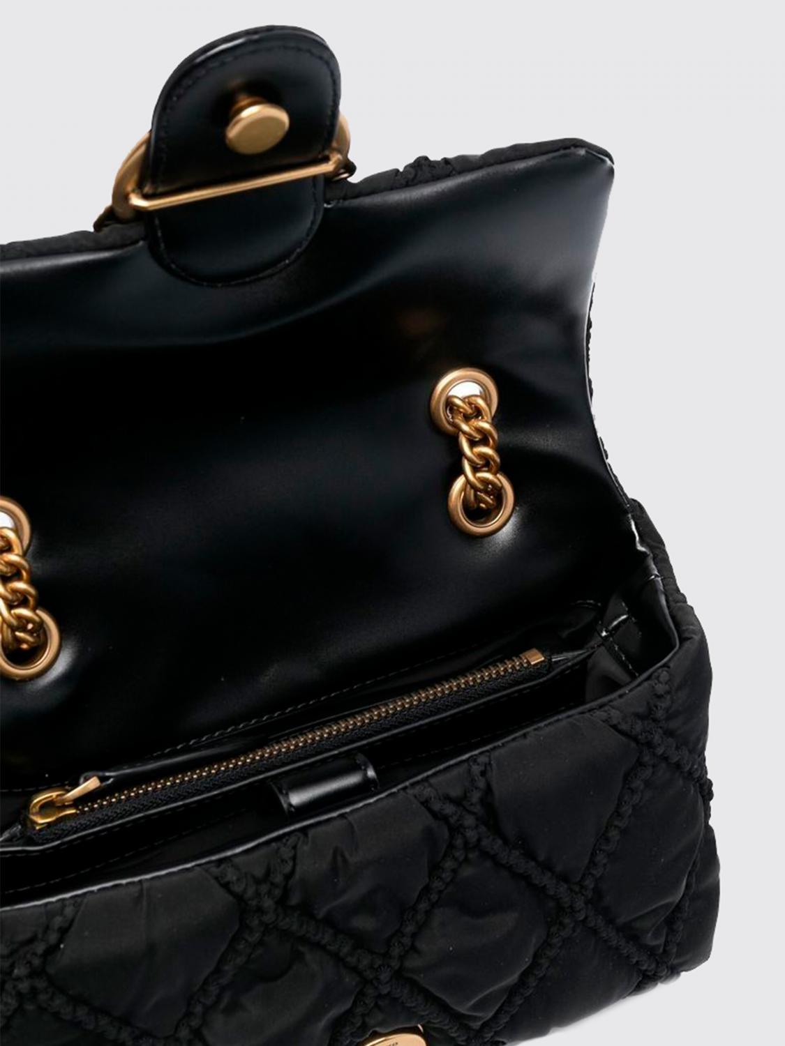 PINKO BORSA A TRACOLLA: Borsa Love Mini Puff Pinko in nylon trapuntato, Nero - Img 4