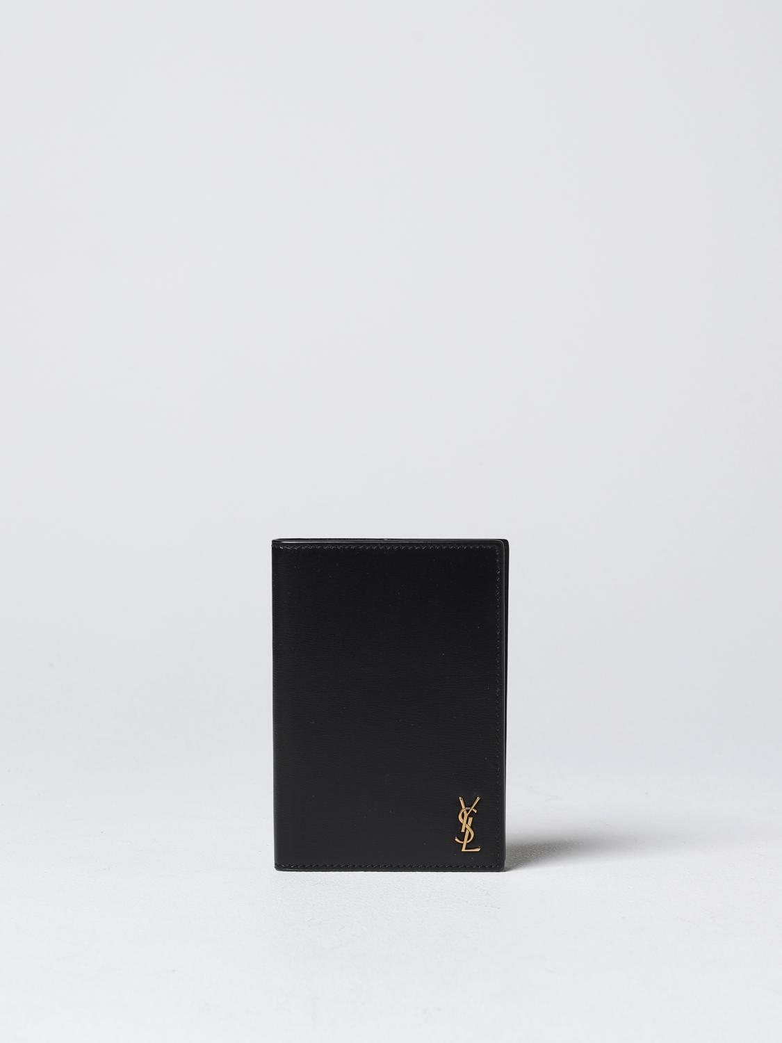 SAINT LAURENT WALLET: Monogram Saint Laurent wallet in leather, Black - Img 1