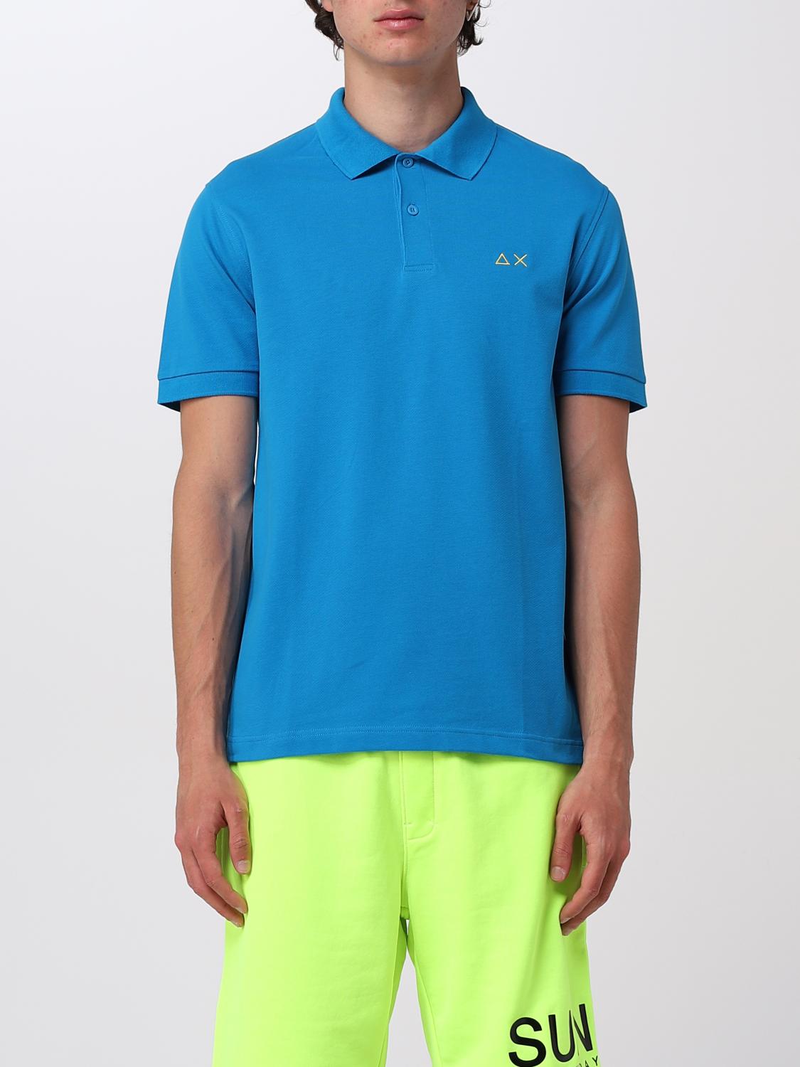 SUN68 POLO SHIRT: Polo shirt men Sun 68, Turquoise - Img 1