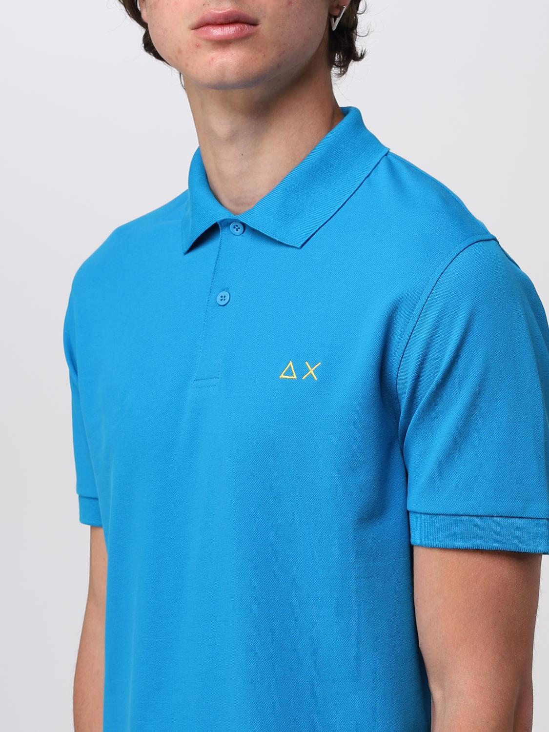 SUN68 POLO SHIRT: Polo shirt men Sun 68, Turquoise - Img 3