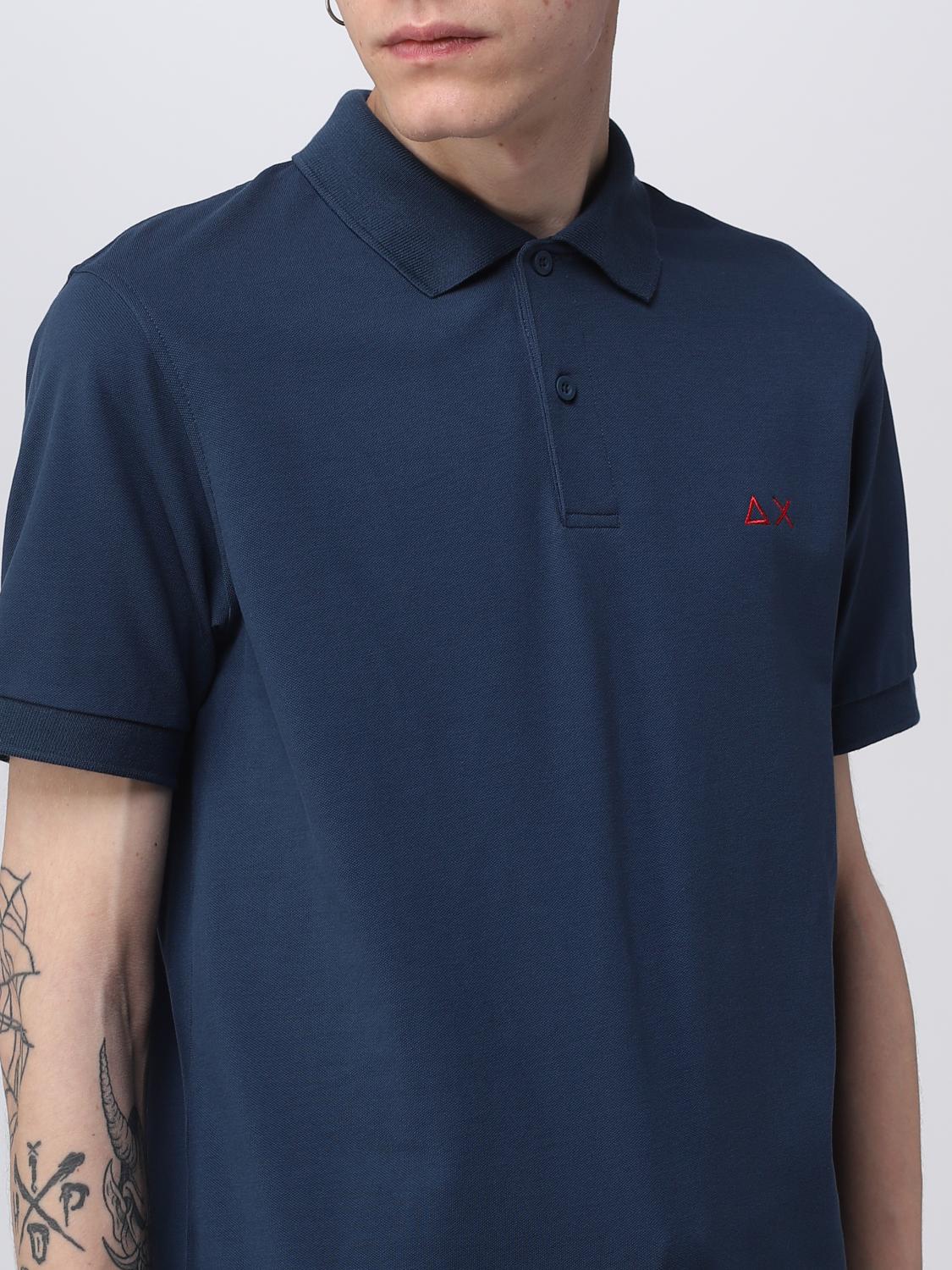 SUN68 POLO SHIRT: Polo shirt men Sun 68, Blue - Img 3
