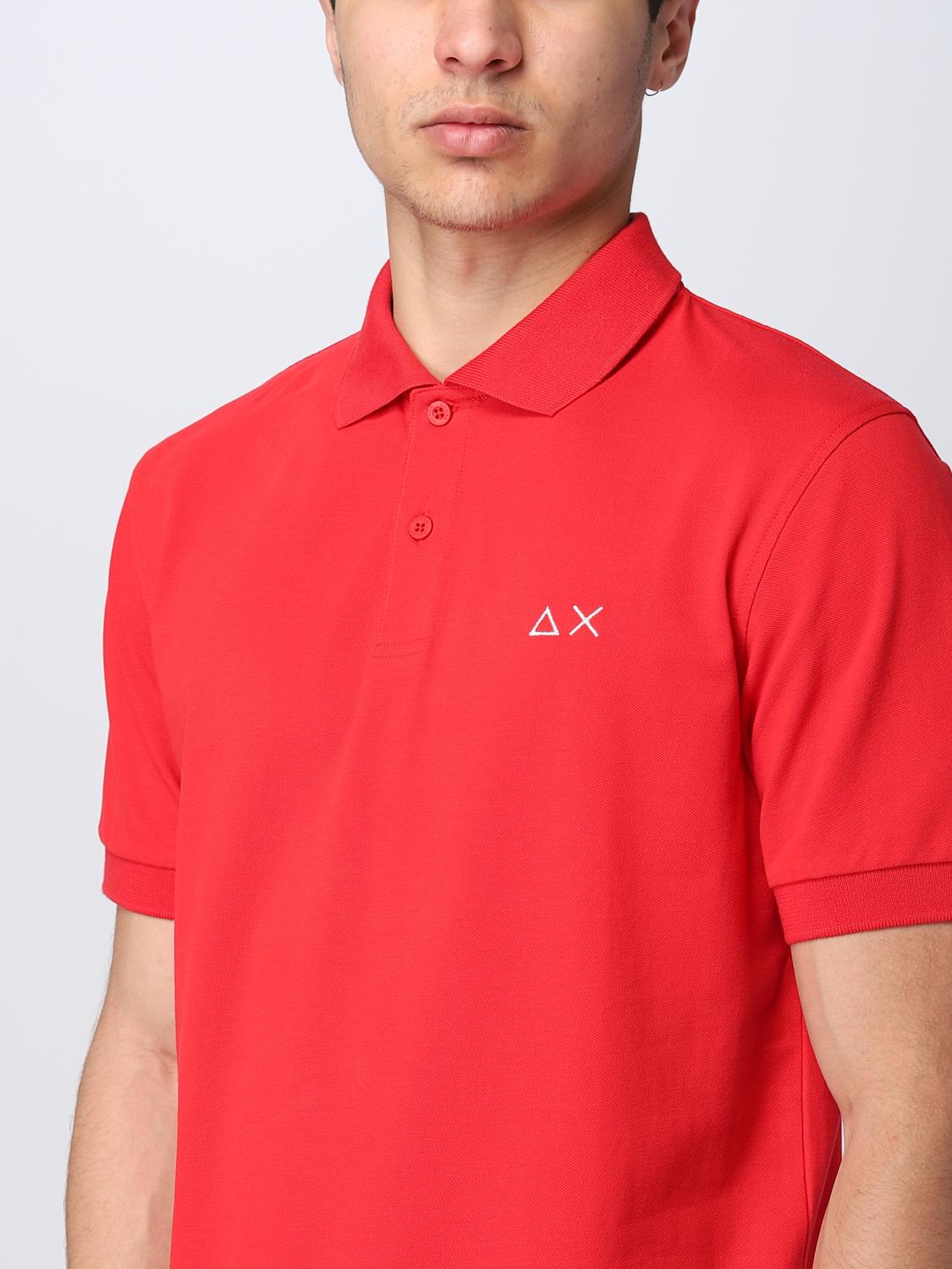 SUN68 POLO SHIRT: Polo shirt men Sun 68, Red - Img 3