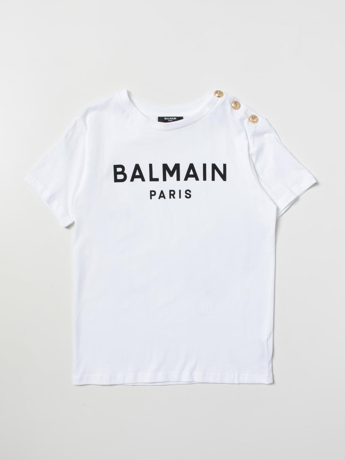 BALMAIN T-SHIRT: T-shirt kinder Balmain Kids, Weiß - Img 1