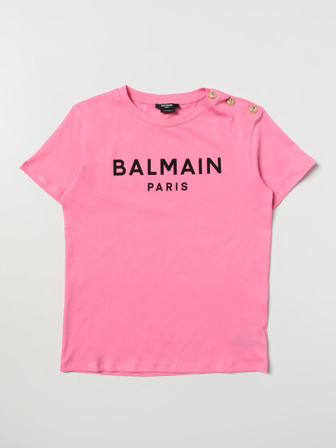 BALMAIN CAMISETA: Camiseta niños Balmain Kids, Rosa - Img 1