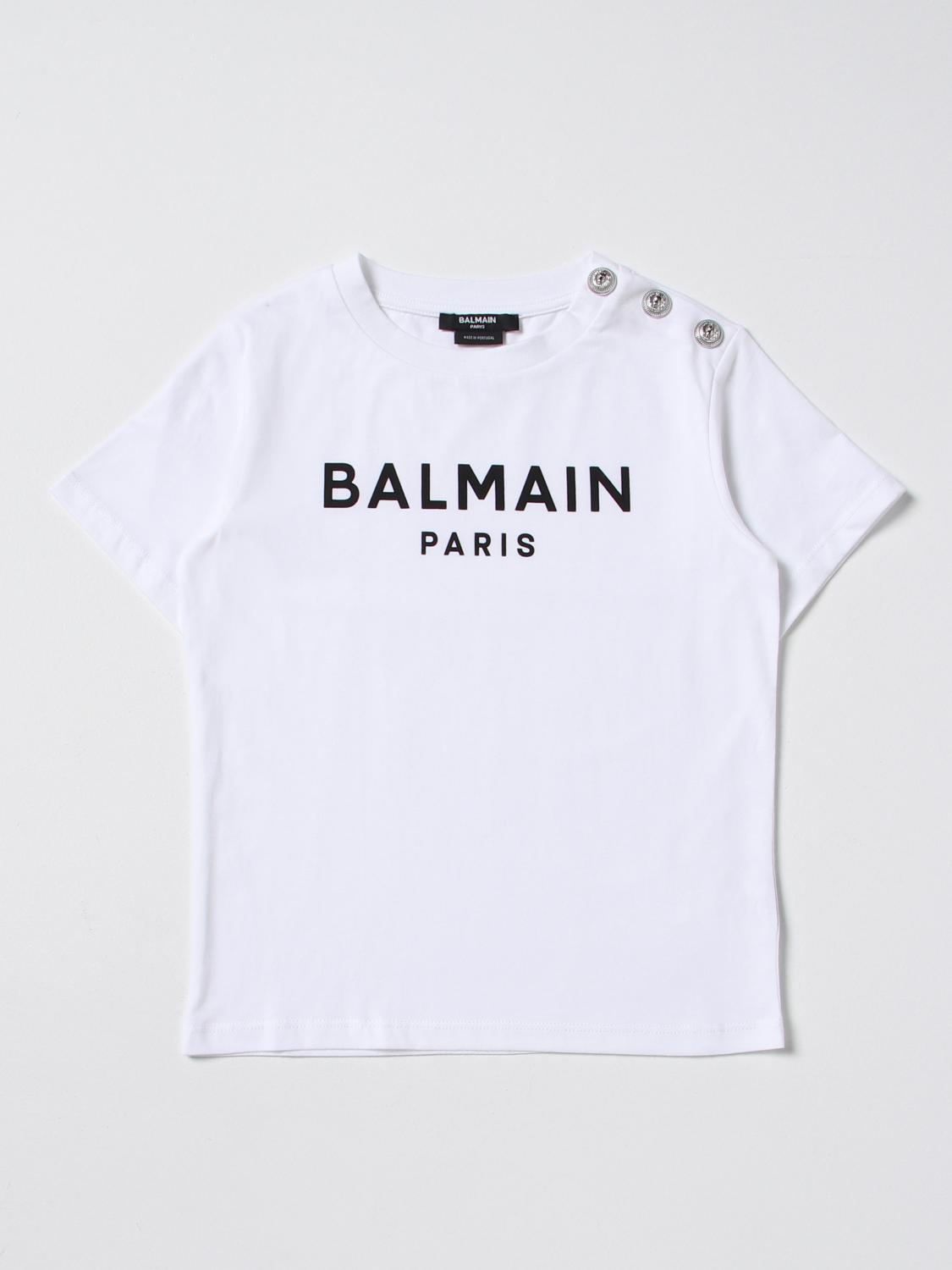 BALMAIN T-SHIRT: T-shirt kinder Balmain Kids, Weiss 1 - Img 1