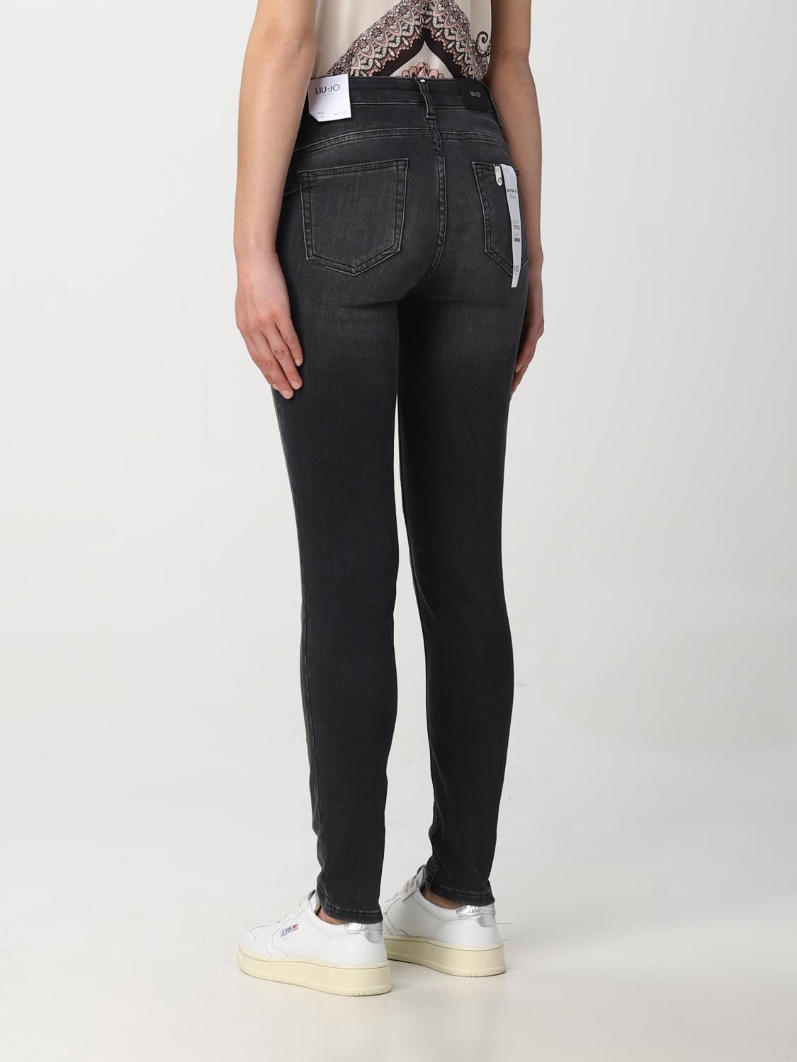 デニム・ジーパン LIU JO Woman Jeans Grey UXX037D4811 88255 Liu Jo Outlet: Jeans woman - Black | Liu Jo jeans
