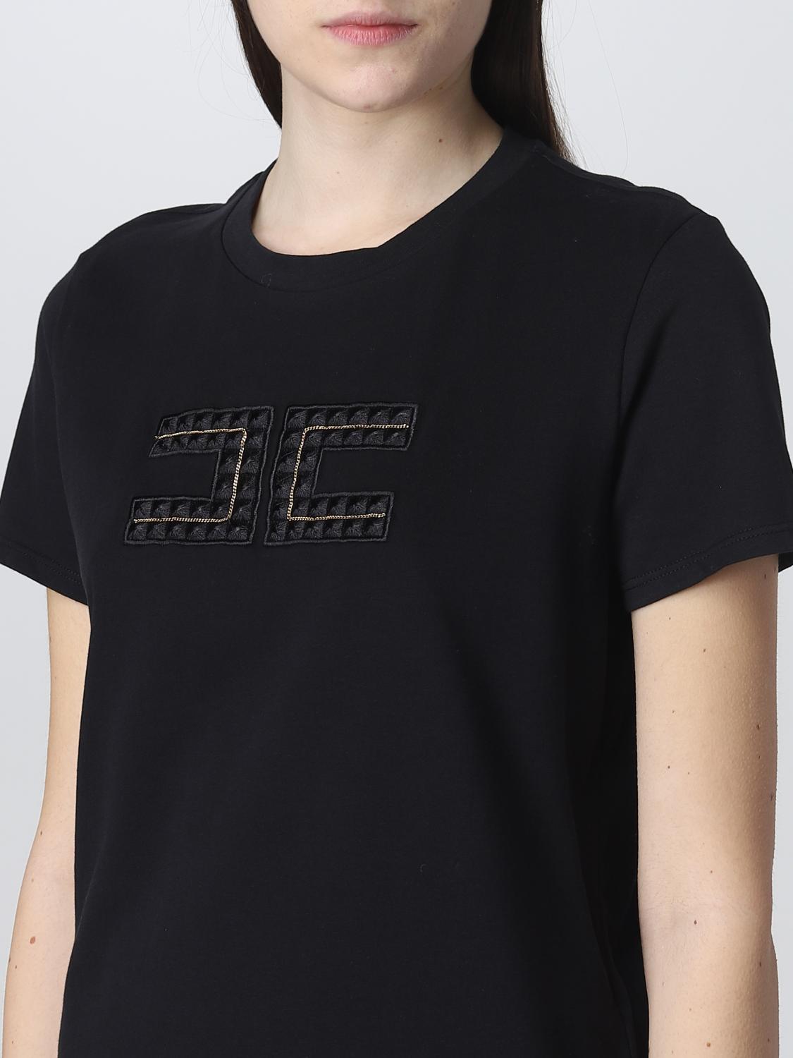 ELISABETTA FRANCHI CAMISETA: Jersey mujer Elisabetta Franchi, Negro - Img 4